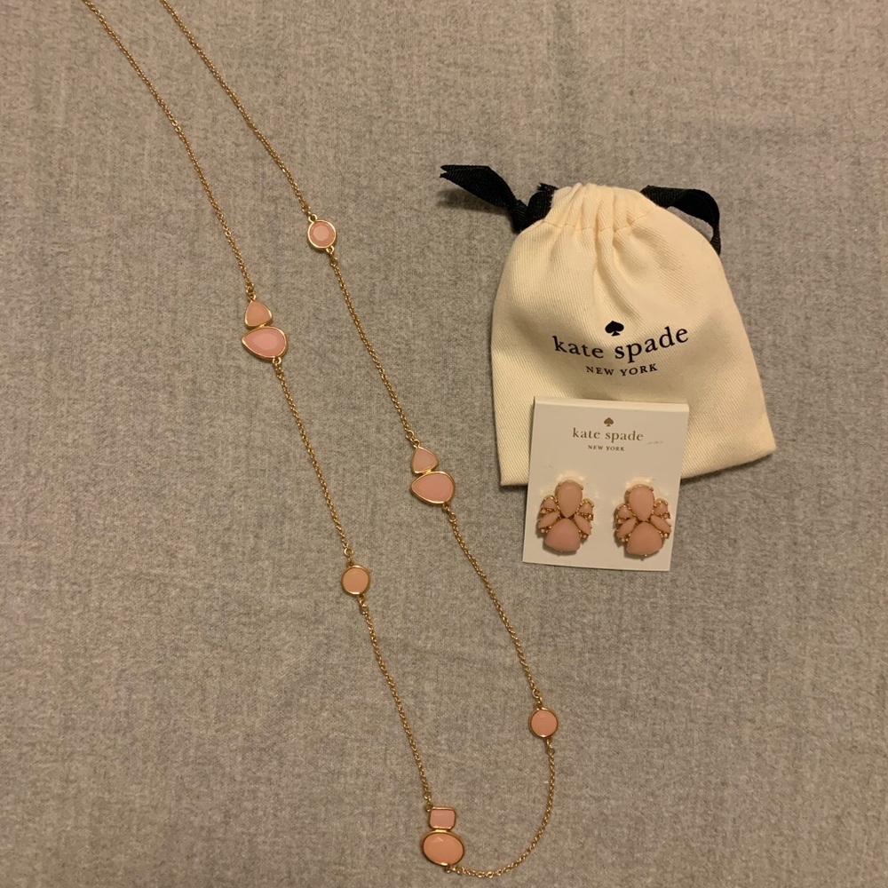 kate spade earring and necklace set